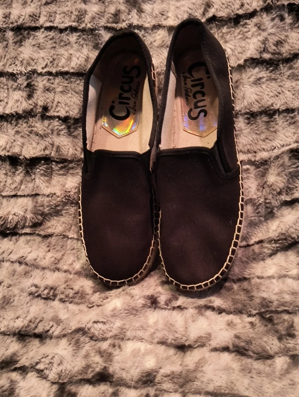 Circus by Sam Edelman Black Slip-On Espadrille Women's